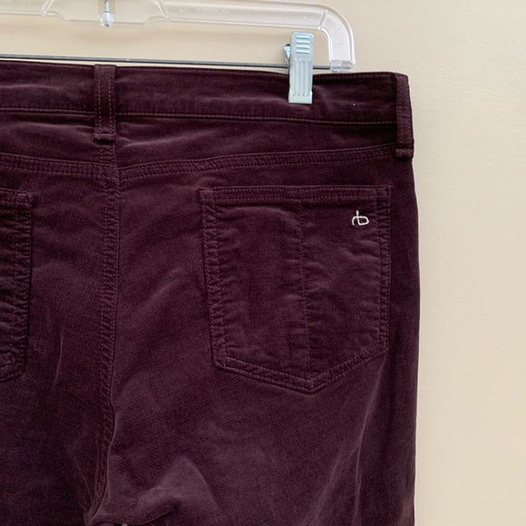 Rag&Bone burgundy velvet skinny pants. Size 30 - Picture 10 of 16